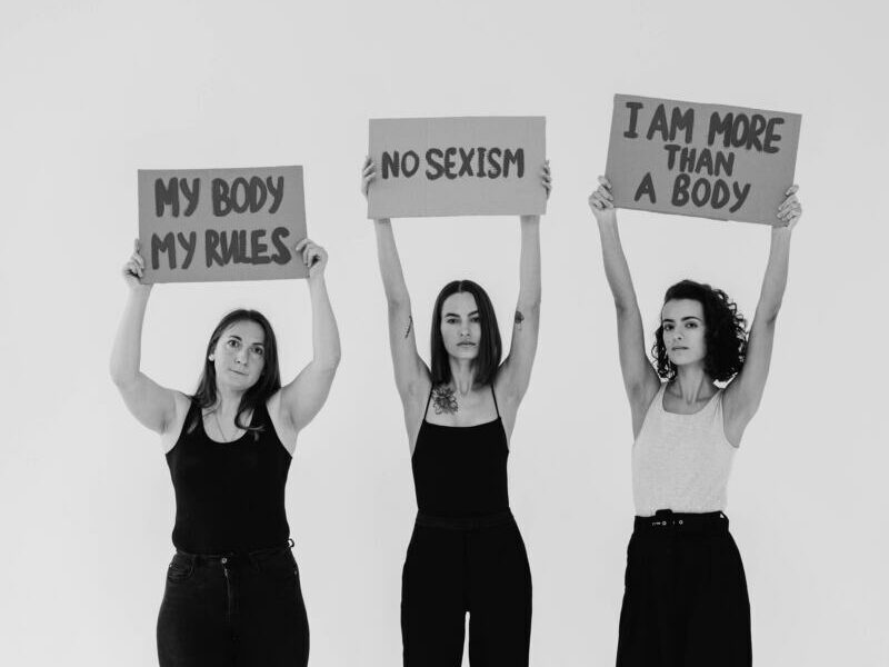 Photo de olia danilevich: https://www.pexels.com/fr-fr/photo/femmes-porter-feminisme-panneaux-de-signalisation-6592163/